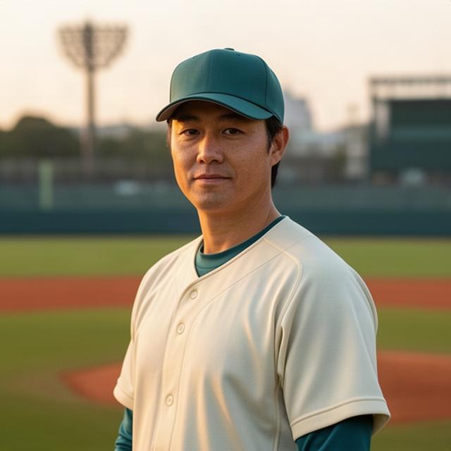 奈良の野球場でユニフォーム姿を見せる選手